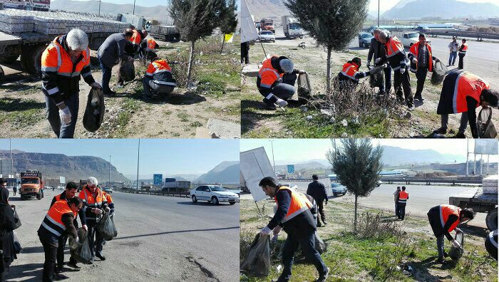 پاکسازی ورودی شهرهای استان به همت راهداری لرستان