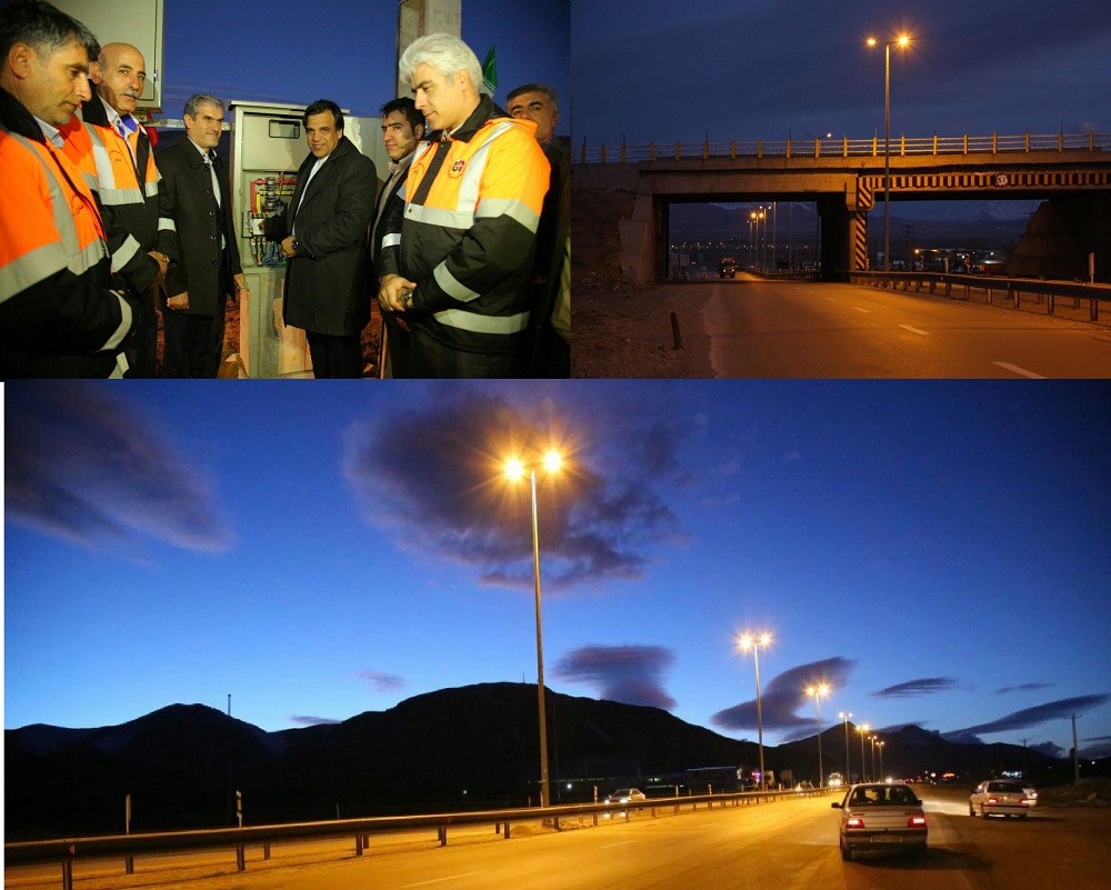 پروژه روشنایی تقاطع پل یاس ازنا افتتاح شد