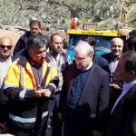 بازدید وزیر بهداشت از روند عملیات بازگشایی و ترمیم موقت محور خرم آباد-پلدختر