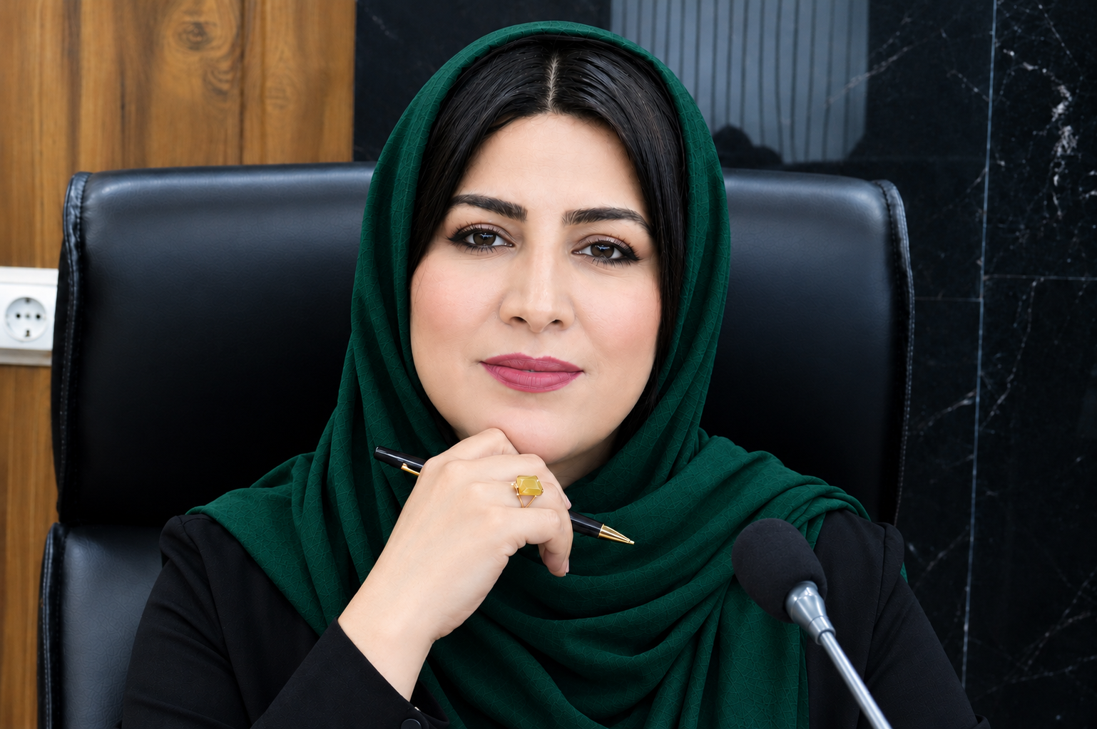 زن خبرنگار